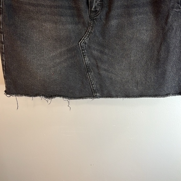 High-Waisted Button-Fly O.G.Straight Raw-Hem Jean Skirt Size 12 - Picture 3 of 10
